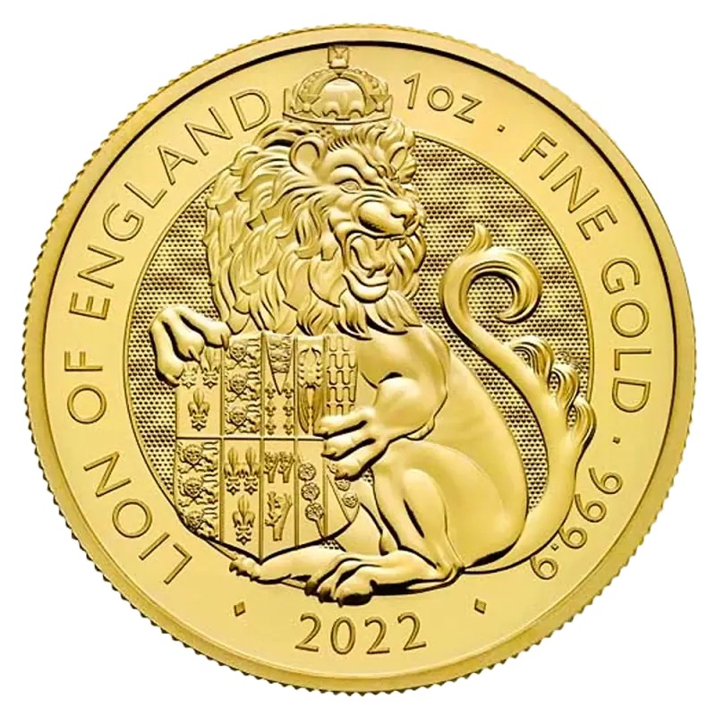 1 oz Tudor Beasts The Lion of England | Or | 2022