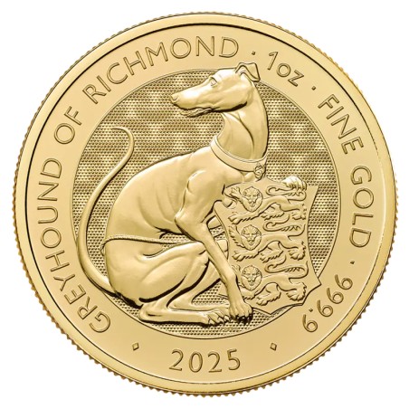 1 oz Tudor Beasts Greyhound of Richmond | Or | 2025