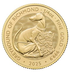 1/4 oz Tudor Beasts Greyhound of Richmond | Or | 2025