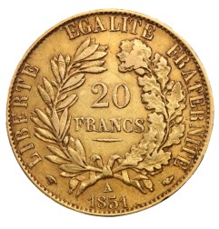 20 Francs Francais Cérès 2e République | Or | 1848-1852