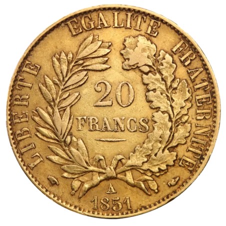 20 Francs Francais Cérès 2e République | Or | 1848-1852