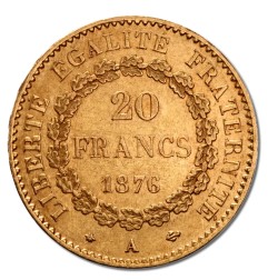 20 Francs Francais Génie 3e République | Or | 1871-1898