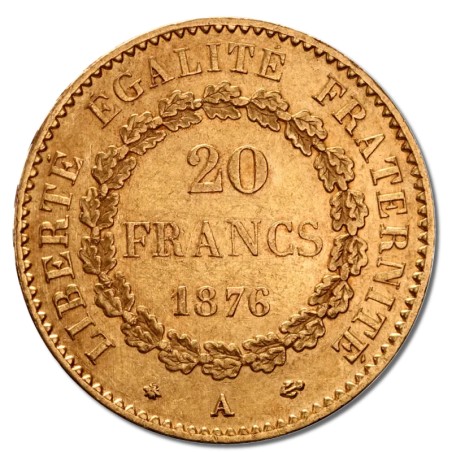 20 Francs Francais Génie 3e République | Or | 1871-1898