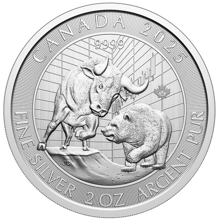 2 oz Bull and Bear pièce d'argent | 2025
