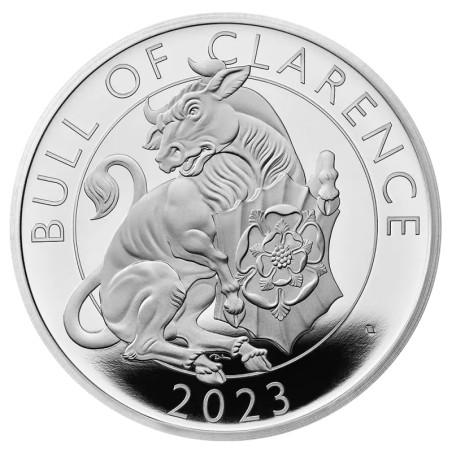1 oz Tudor BeastsThe Bull of Clarence | Argent | Proof | 2023