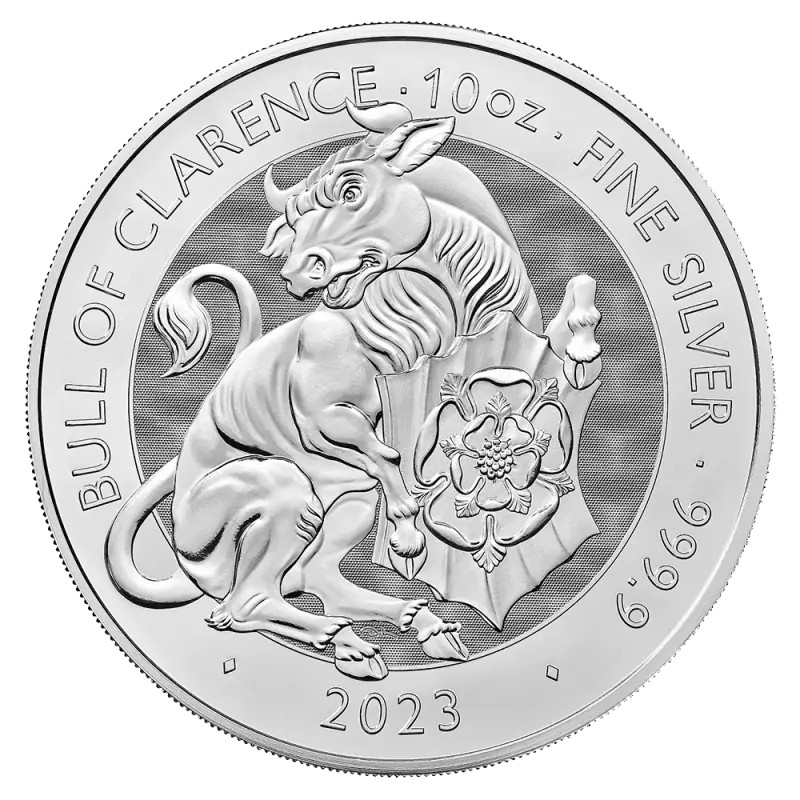 10 oz Tudor BeastsThe Bull of Clarence | Argent | 2023 10 oz Tudor BeastsThe Bull of Clarence | Argent | 2023