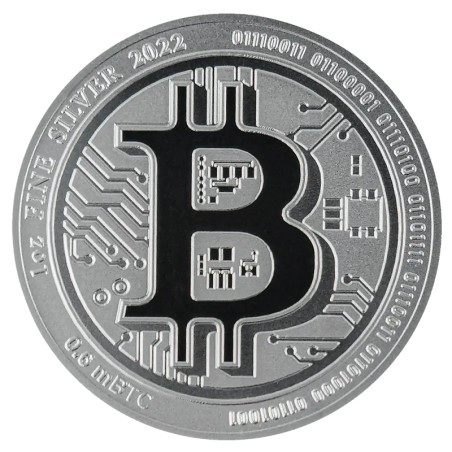 1 oz Bitcoin Argent