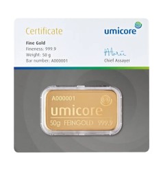 50g Lingot d'Or | Umicore