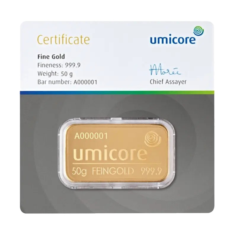 50g Lingot d'Or | Umicore