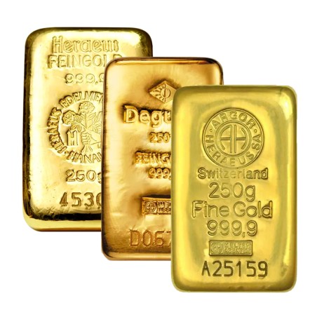 250g Lingot d'Or | Fabricant différent