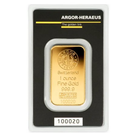 1 oz Lingot d'Or | Argor-Heareus