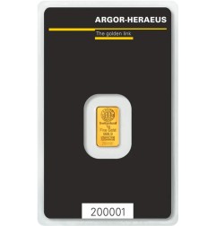 1g Lingot d'Or | Argor-Heraeus | Kinebar