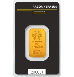 10g Lingot d'Or | Argor Heraeus | Kinebar