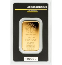 1 oz Lingot d'Or | Argor-Heraeus | Kinebar