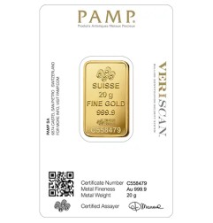 20g Lingot d'or | PAMP Fortuna