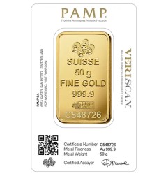 50g Lingot d'or (PAMP Fortuna)