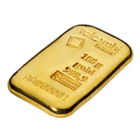 100g Lingot d'or | Valcambi | Coulé