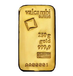 250g Lingot d'Or | Valcambi | Coulé