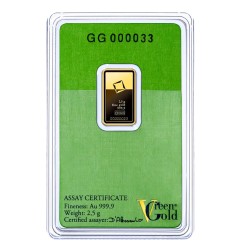 2.5g Lingot d'Or | Valcambi | Green Gold