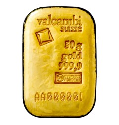 50g Lingot d'or | Valcambi | Coulé