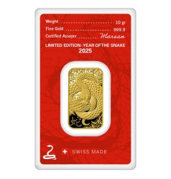 10g Lingot d'Or | Argor-Heraeus | Année du Serpent | 2025