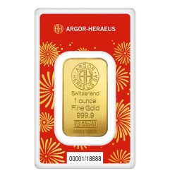 1 oz Lingot d'Or | Argor-Heraeus | Année du Serpent | 2025