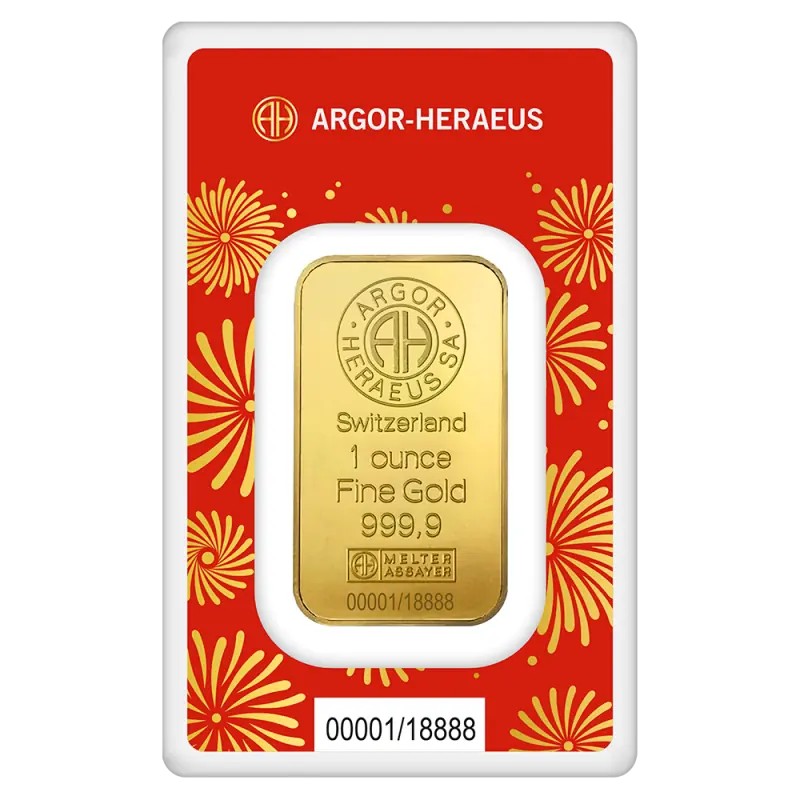 1 oz Lingot d'Or | Argor-Heraeus | Année du Serpent | 2025