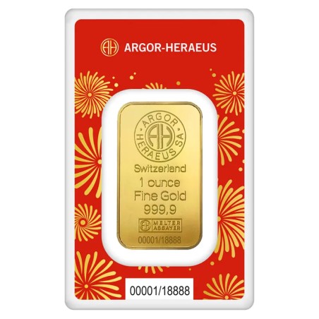 1 oz Lingot d'Or | Argor-Heraeus | Année du Serpent | 2025