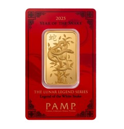 1 oz Légendes Lunaires Serpent Blanc Barre d'Or | PAMP | 2025