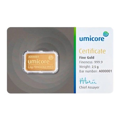 2.5g Lingot d'Or | Umicore