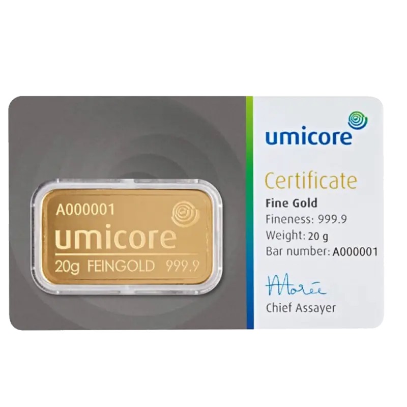 20g Lingot d'Or | Umicore