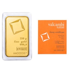 250g Lingot d'Or | Valcambi | Frappé