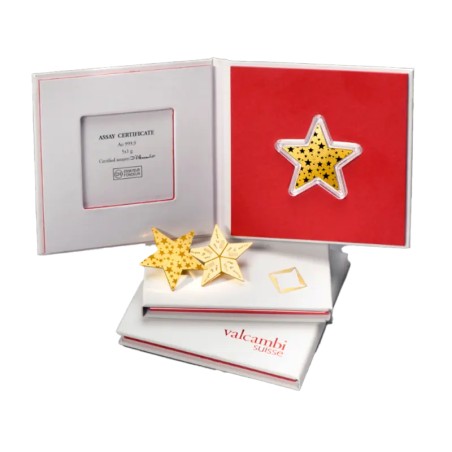 5 x 1g CombiBar Étoile | Gold | Valcambi | Étoiles scintillantes
