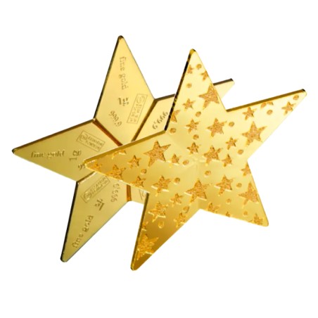5 x 1g CombiBar Étoile | Gold | Valcambi | Étoiles scintillantes