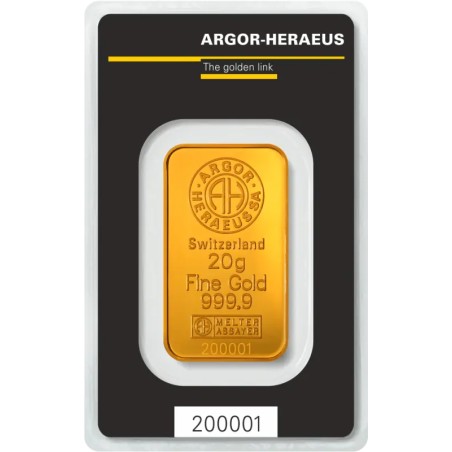 20g Lingot d'Or | Argor-Heraeus | Kinebar