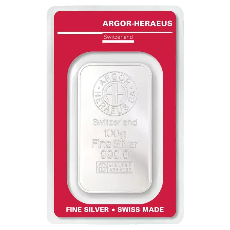 100g Lingot d'Argent | Argor-Heraeus