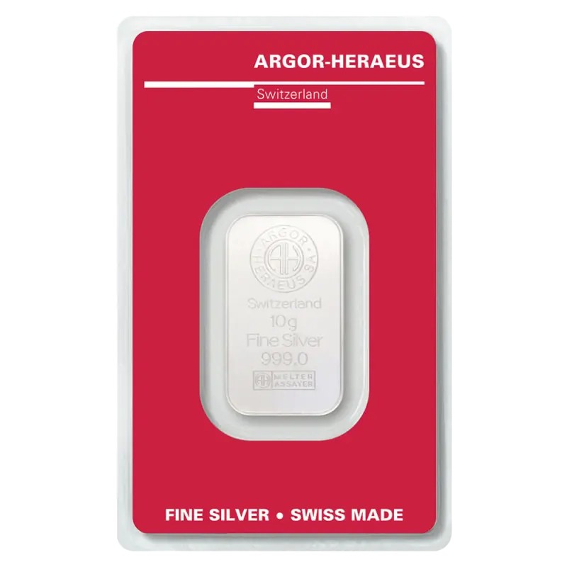 10g Lingot d'Argent | Argor-Heraeus