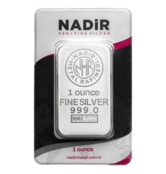 1 oz Lingot d'Argent | Nadir Metal Rafineri