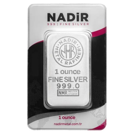1 oz Lingot d'Argent | Nadir Metal Rafineri