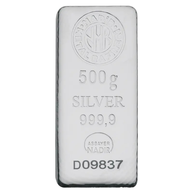 500g Lingot d'Argent | Nadir Metal Rafineri