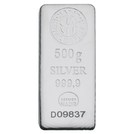 500g Lingot d'Argent | Nadir Metal Rafineri