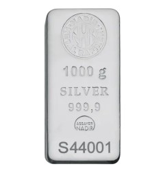 1 Kilo Lingot d'Argent | Nadir Metal Rafineri