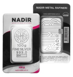 100g Lingot d'Argent | Nadir Metal Rafineri | Frappé