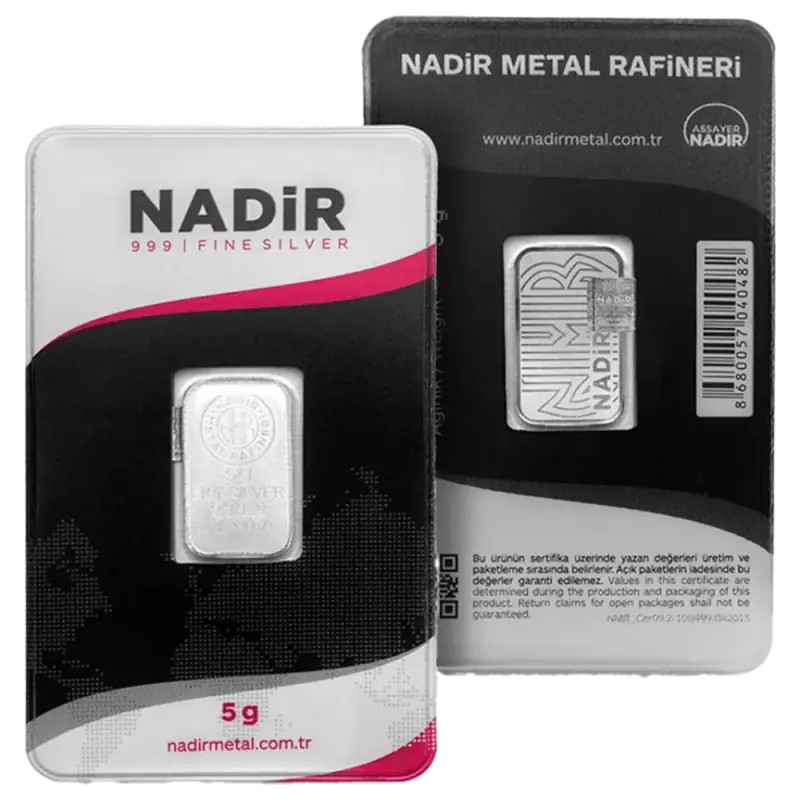 5g Lingot d'Argent | Nadir Metal Rafineri