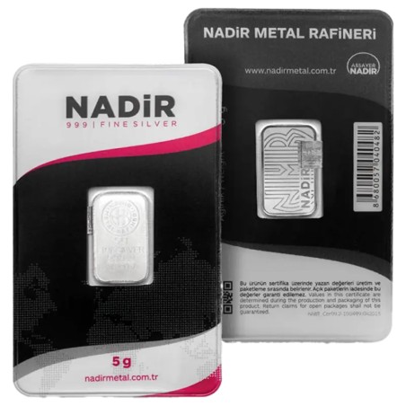5g Lingot d'Argent | Nadir Metal Rafineri