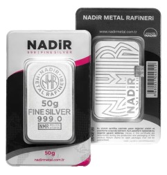 50g Lingot d'Argent | Nadir Metal Rafineri