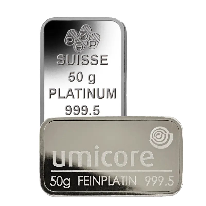 50g Lingot de Platine | différents fabricants 50g Lingot de Platine | différents fabricants