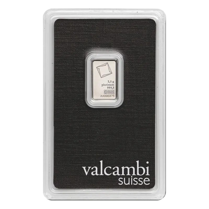 2.5g Lingot de Platine | Valcambi 2.5g Lingot de Platine | Valcambi