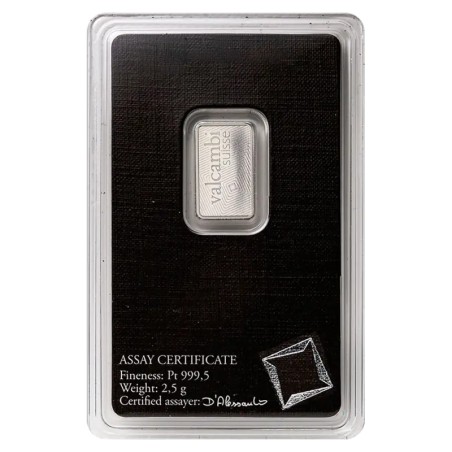 2.5g Lingot de Platine | Valcambi