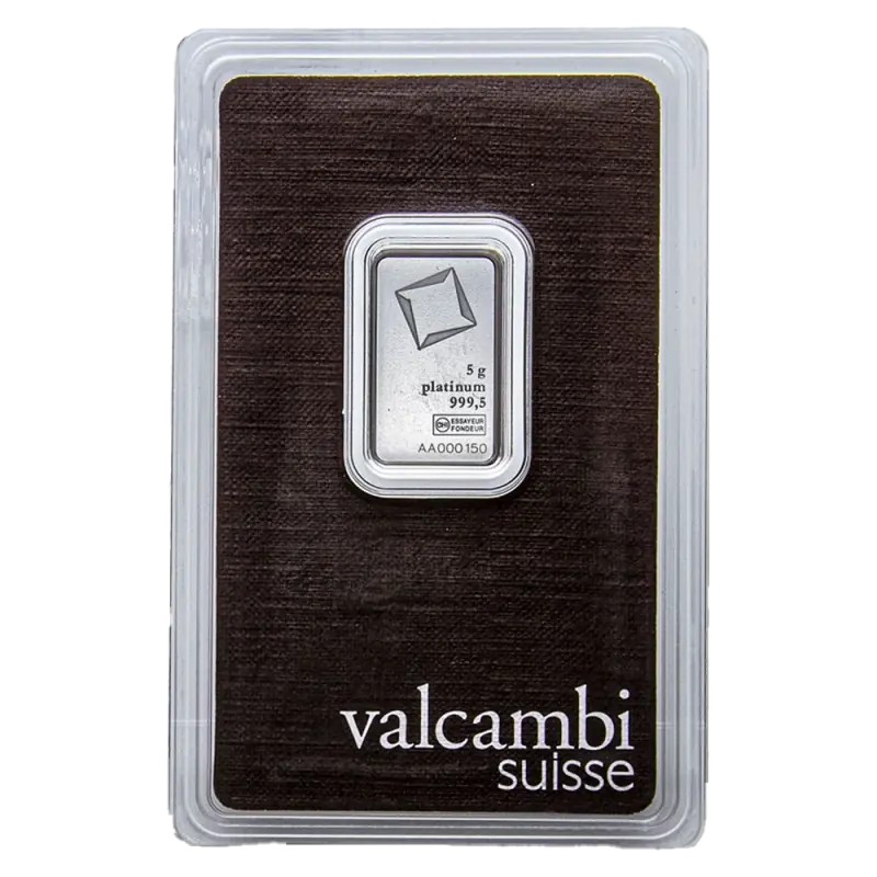 5g Lingot de Platine | Valcambi 5g Lingot de Platine | Valcambi